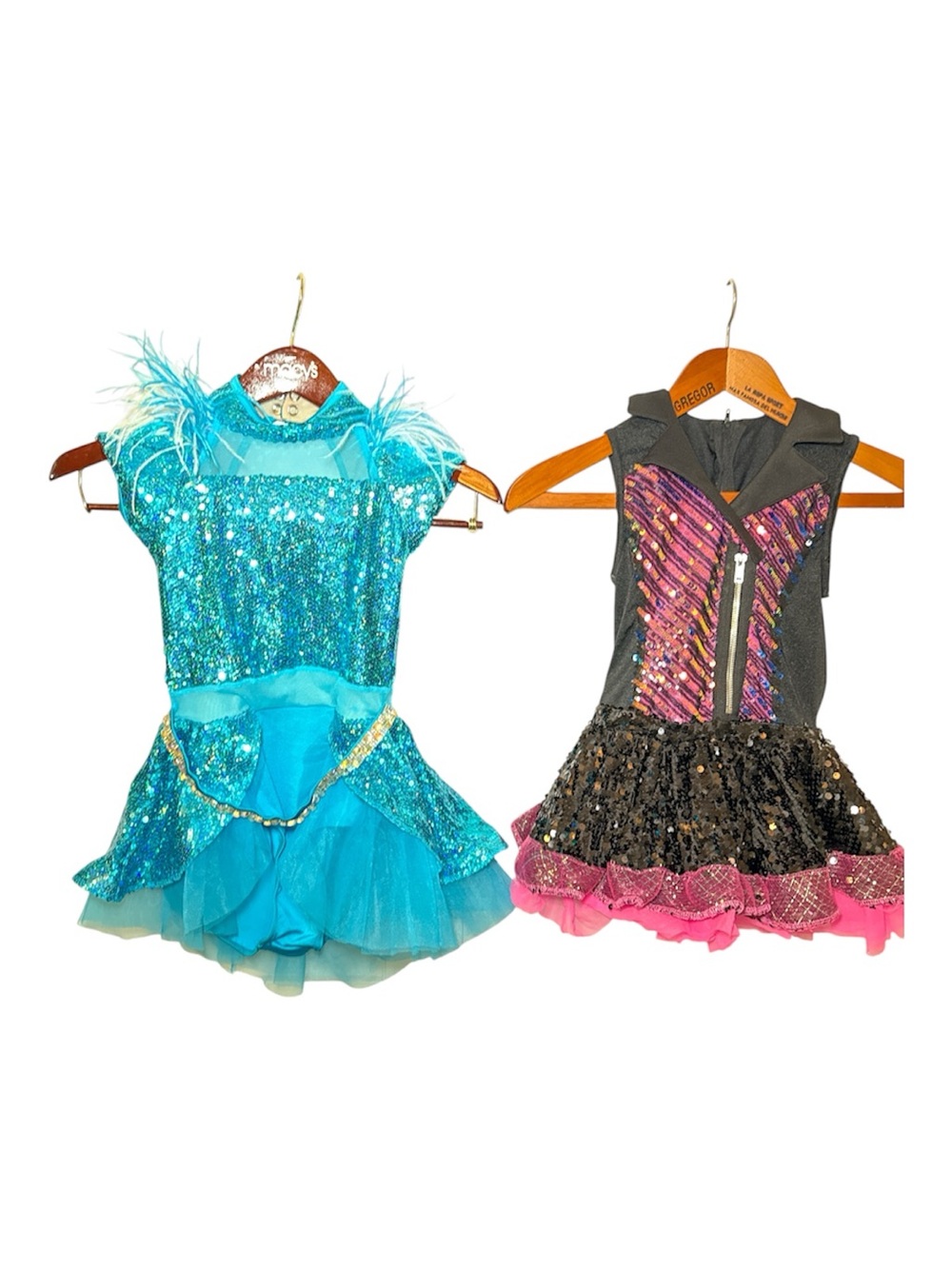 Weissman Dance Costume LOT OF 2 Sequin Recital Pageant Size MC (Medium child)